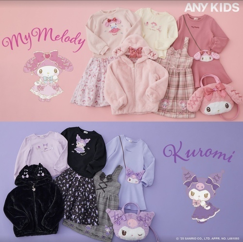 ✨🎀ANY KIDS×マイメロディ・クロミのコラボアイテムが新登場🎀✨