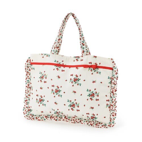 野イチゴ柄のレッスンバッグ