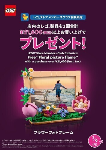 🌸「フラワーフォトフレーム」ミニセット プレゼント＜レゴストアメンバーズクラブ会員限定＞🌸