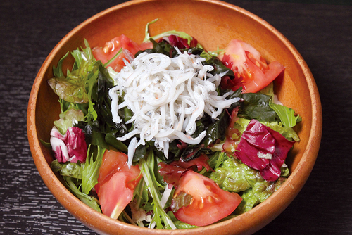 ゆずドレッシングのシラスサラダ