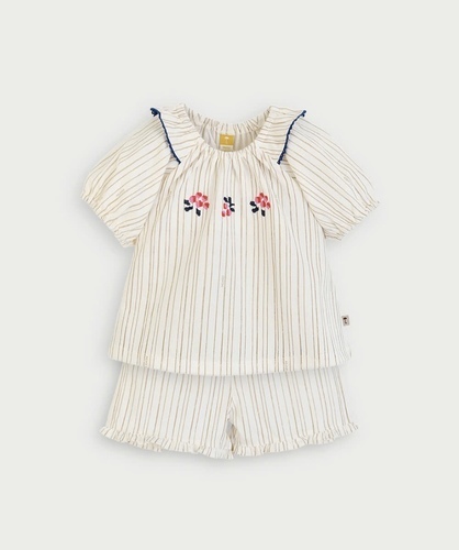 【セットアップ】ベリー＆フラワー半袖トップス&amp;ショートパンツ