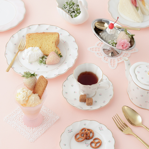 【NEW✨】小さなバラのモチーフをあしらった、純喫茶の世界観をおうちで叶えるセラミックシリーズ🌹