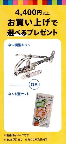 数量限定！夏のお買い上げプレゼント！